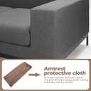 BESPORTBLE Stretch Couch Arm Covers - 2 Pcs Couch Arm Covers Polyester Anti- Slip Armchair Cover Armrest Cover for Chairs Sofa Stretch Armrest Furniture Protector Washable Armchair Slip