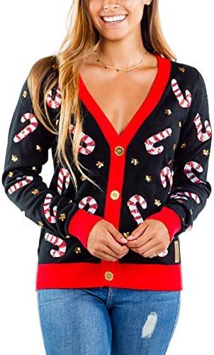 Tipsy Elves Classic Cute Cardigan Ugly Christmas Sweaters for Women with Fun Patterns and Animals S