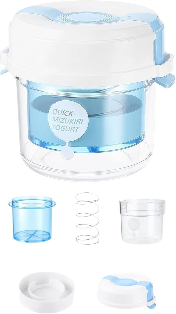 Greek Yogurt Maker - Easy DIY Greek Yogurt at Home, 3 Adjustable Pressure Modes, 225 Mesh Filter, BPA-Free, 5.91x5.51x5.91in