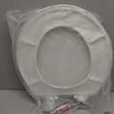Mayfair Caswell Modern Slow Close Toilet Seat, Durable Plastic Seat, Made in USA, Round, White