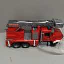 SMILESSKIDDO Fire Truck Toy - 1:12 Large Friction Powered Fire Rescue Truck with Water Pump, Extendable Ladder, Lights & Siren Sounds, Christmas Birthday Gift, Kids Toys for Age 3, 4, 5, 6, 7