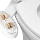 LUXE Bidet NEO 120 - Self-Cleaning Nozzle, Fresh Water Non-Electric Bidet Attachment for Toilet Seat, Adjustable Water Pressure, Rear Wash (Gold)