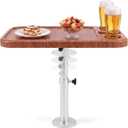 Height Adjustable Boat Table Set 18"x34" Burlywood Color Tabletop