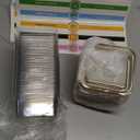 Hewnda 50 Pack of Gold Cake Pans,bottom 3 inch X height 1-1/2 inch of Clear plastic mini cake box muffins box cookies box wedding birthday gift box