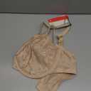 Popilush Minimizer Bras for Women Plus Size Full Coverage Lace Underwire Support Push Up Bra for Heavy Breast Everyday Wear (42D, Warm Beige)