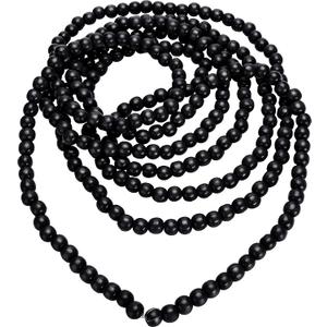 16 Feet Christmas Wood Bead Garland Wooden Bead Garland for Christmas Tree Holiday Decoration (Black)