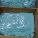ManMengJi Spandex Chair Covers, 12 PCS Folding Chair Covers, Universal Fitted Chair Slipcovers for Wedding, Party, Banquet, Holidays, Celebration (Light Blue)