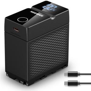 NEEWER 10500mAh NP-F970 Replacement Battery, PD 45W Fast Charging, 2.3H Fully Charged, OLED/USB A/USB C, for Camera Monitor Compatible with Sony FX3 FX30 A7IV A7SIII Canon R5 R6 Nikon Z8, NW-F970U