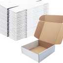 9x9x3 Inches White Shipping Boxes Set of 25Cardboard Boxes Recyclable Corrugated Boxes Mailers for Small Business, Transporting, Packaging Storage Boxes and Craft Gifts Giving Products Box