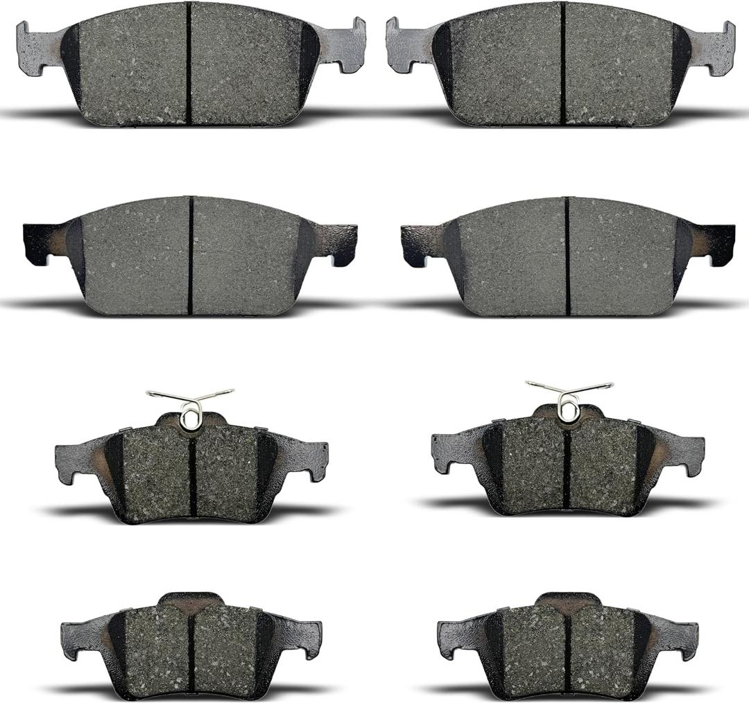 ALADICHE 8PCS Front Rear Brake Pads Set Fit for Ford for Escape 2012-2016, for Ford for Focus 2012-2019, for Ford for Transit Connect 2012-2018,for Ford for Kuga 2009-2020