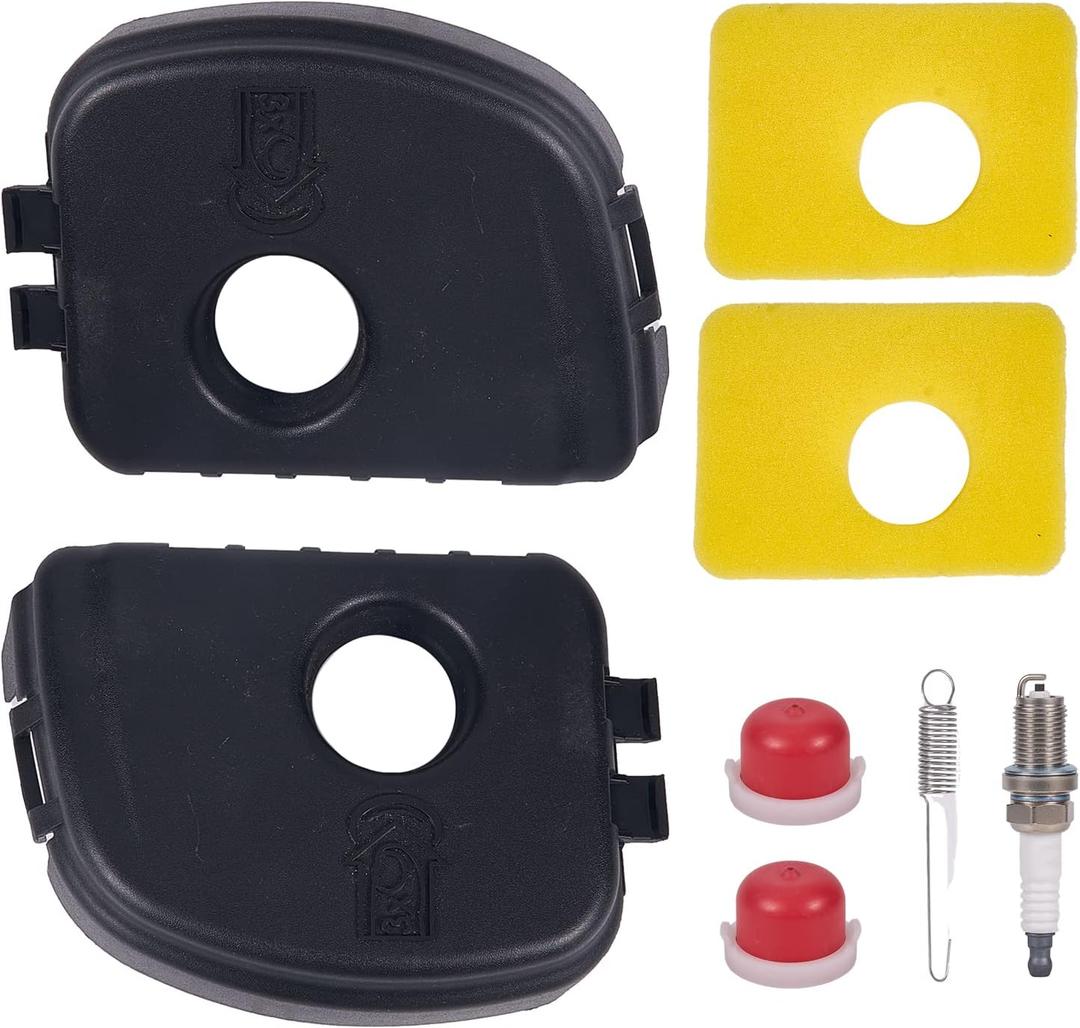 2 Pcs 595660 Air Cleaner Cover & 2 Pcs 799579 Air Filter for 590581 Most 450E 550E 550Ex 08P502 08P602 09P602 09P702 Series Lawn Mower Engines with 698719 Spring Kit