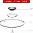 Tempered Glass Lid with Heat Resistant Handle,10.5"/26cm, Clear