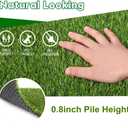Artificial Grass Fake Grass Lawn Turf 4 ft x 6 ft, GL Realistic Synthetic Pet Turf Garden Landscape, Faux Grass Indoor/Outdoor Rugs with Drain Holes, Dogs Pee Pads Area