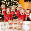 24 Sets Christmas Gingerbread Craft Kit for Kids 3D Gingerbread House Card Making Your Own Festive Winter Greeting Cards Xmas DIY Card Crafts for Holiday Home Classroom School Art Crafts Supplies