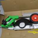 Electric Weed Wacker Eater Battery Powered, Cordless 21V Weed Trimmer with 2 Battery Operated & Charger & Wheels & Shears, 3 in 1 Lightweight Grass Trimmer/Edger/Brush Cutter for Garden Yard Lawn