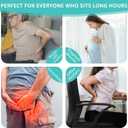 Inflatable Travel Seat Cushion for Airplane - Portable Air Pad with Built-in Pump for Long Haul Flight Essentials - Ergonomic Tailbone & Sciatica Pain Relief, Non-Slip, 15.7x15.7, Black