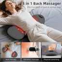3-in-1 Electric Back Massager Pillow Ergonomic Wedge Cushion with Adjustable Lumbar Support and Gentle Heat, USB Powered Comfort Pad for Bed, Chair & Desk Use