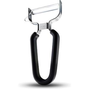 LURCH Germany Universal Ultra Sharp Stainless Steel Vegetable Y Peeler for Potatoes, All Fruits & Veggies | Non-Slip Comfortable Handle | 5.1 x 2.3 Inches / 13 cm x 6 cm - Black