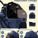 Dog Stroller with Waterproof Rain Cover, Heavy-Duty All-Terrain 4-Wheel Pet Stroller with Adjustable Sunshade Canopy, Foldable Travel Dog Strollers for Small/Medium Dogs Up to 121 lbs