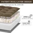 TANYOO Recliner Cushion for Elderly - Patented Dual Seat Cushion for Sagging Recliner Replacement Booster Cushion for Easy Get Up from Chair, Sofa & Couch, Relieves Long-Sitting Pain 20x20x4 Brown
