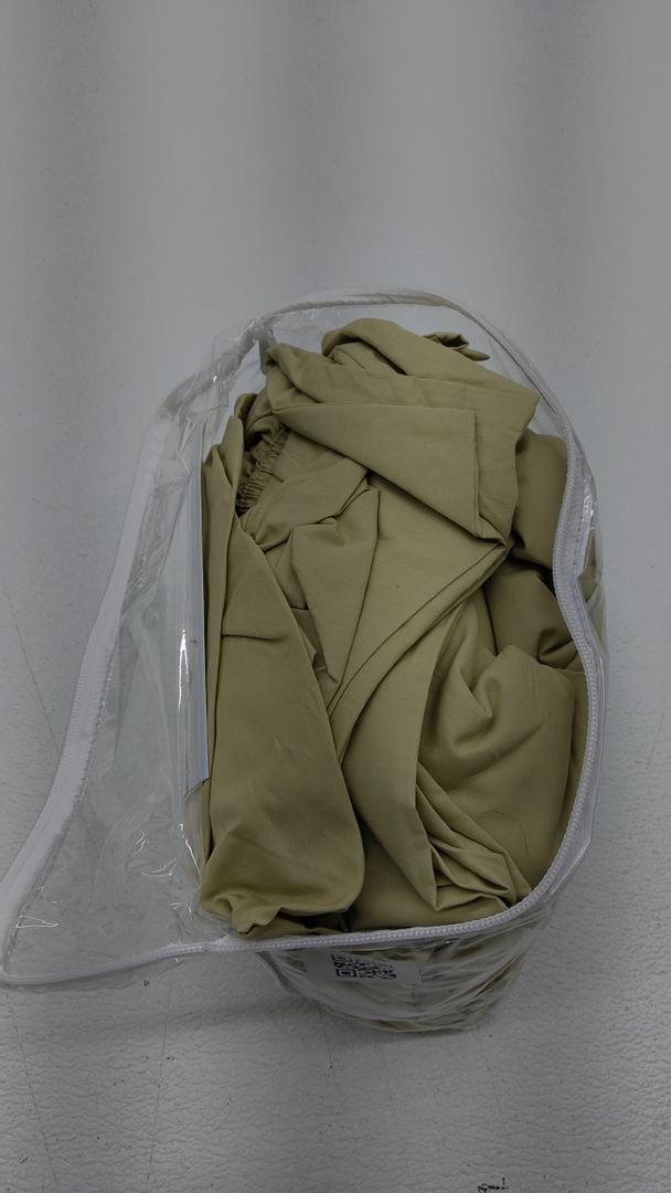 RUVANTI 100% Cotton Full  Queen Size Bed Sheets, 4 Pieces, Soft & Breathable Percale Weave Bedding, Deep Pocket 16", Hotel Standard, Crisp Cool Feel, Durable, Perfect Sheet Set Dyed, Taupe