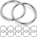 1.57 inch Metal O Rings,Stainless Steel Round Ring Buckles 5/32" Wire Diameter,Metal Rings for Crafts,Solid Welded Loop(8, ID5/32*D1.57(40mm))