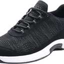 Orthofeet Men's Orthopedic Knit Lava Sneakers (13, Black)