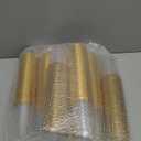 12OZ Plastic Cups with Gold Rimmed Sturdy & Food Safe Disposable Wine Glasses Weeding Party Cups Disposable Drinking Cups Plastic Cocktail Glasses for Wine, Juice & Cold Beverages [200 Pack]