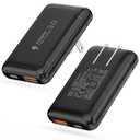 50W USB C Wall Charger Block, Flat Dual Port PD Fast Type C Charging Plug, Foldable & Slim Multiport Power Adapter Charging Brick for iPhone 17, 16, 15, 14, 13, iPad, AirPods, Samsung-Black