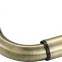 Room Darkening Curtain Rod, Wrap Around Design, Extra-Thick 1-Inch Diameter Single Drapery Rod, Extendable Metal Rod Set for the Blackout Curtains and Sheer (Antique Bronze, 28-48")