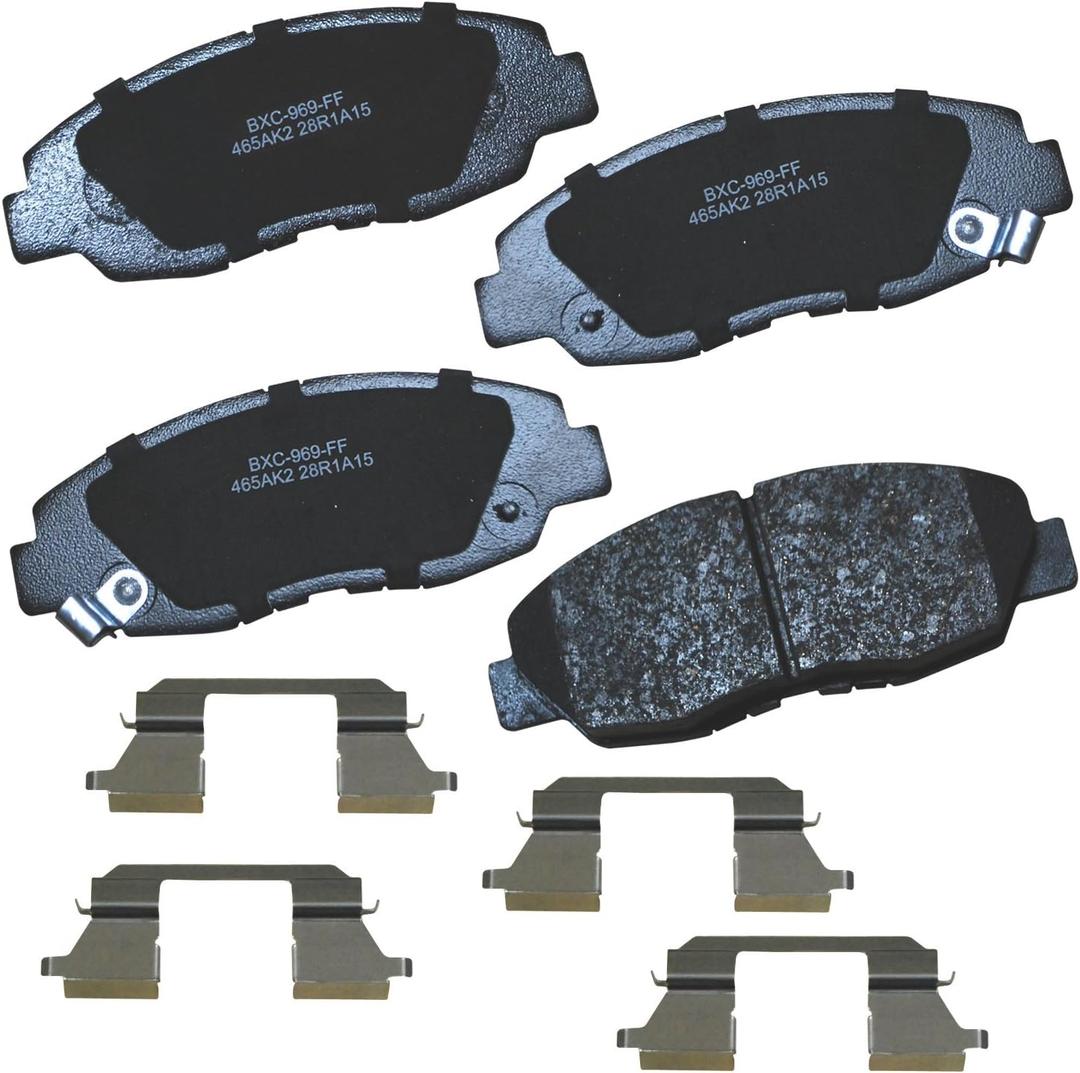 Bendix Premium SBC465AK2 Ceramic Front Brake Pads for Acura EL 2005-1997, Honda Civic 2011-1996, Insight 2014-2010