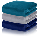 VitalCozy 3 Pack Fleece Throw Blanket Twin Size Soft Warm Plush Lightweight Fuzzy Couch & Bed Blanket Bulk for Valentine's Mother's Day Travel Camping(Dark Color,60" X 80")