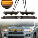 OKLSG Front Bumper LED Grill Lights for 2024 2023 2022 2021 4Runner Accessories Raptor Marker Lights Bars fit SR5 TRD Sport TRD Off Road Limited OEM Grille(Yellow)