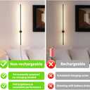 RC Dimmable Modern Plug in Wall Sconce Set of Two LED Black Wall Lights with Dimmer 39.4 inches Wall Lamp with Memory Function Original Brand Lighting
