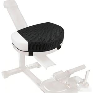 Recumbent Bike Seat Cushion, for Rowing Machine and Exercise Bike 2.4 in Thick Foam Comfort Breathable Anti-Slip Seat Pad with Washable Cover (Black)