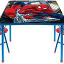 Idea Nuova Marvel Spiderman 3 Piece Children's Activity Square Table and Chair Set, Ages 3+ (NN201039), Onesize