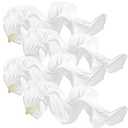Beeveer 2 Pcs Women Silk Belly Dance Fan Veils 5.9ft Faux Silk Bamboo Long Fans Veil Dance National Dancing for Praise Worship Church School Performances, Left and Right