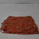 SweatyRocks Women's Sequin Embroidery Y2K Mini Skirts Tie Front Low Waist Boho Summer Skirt (Large, Orange)