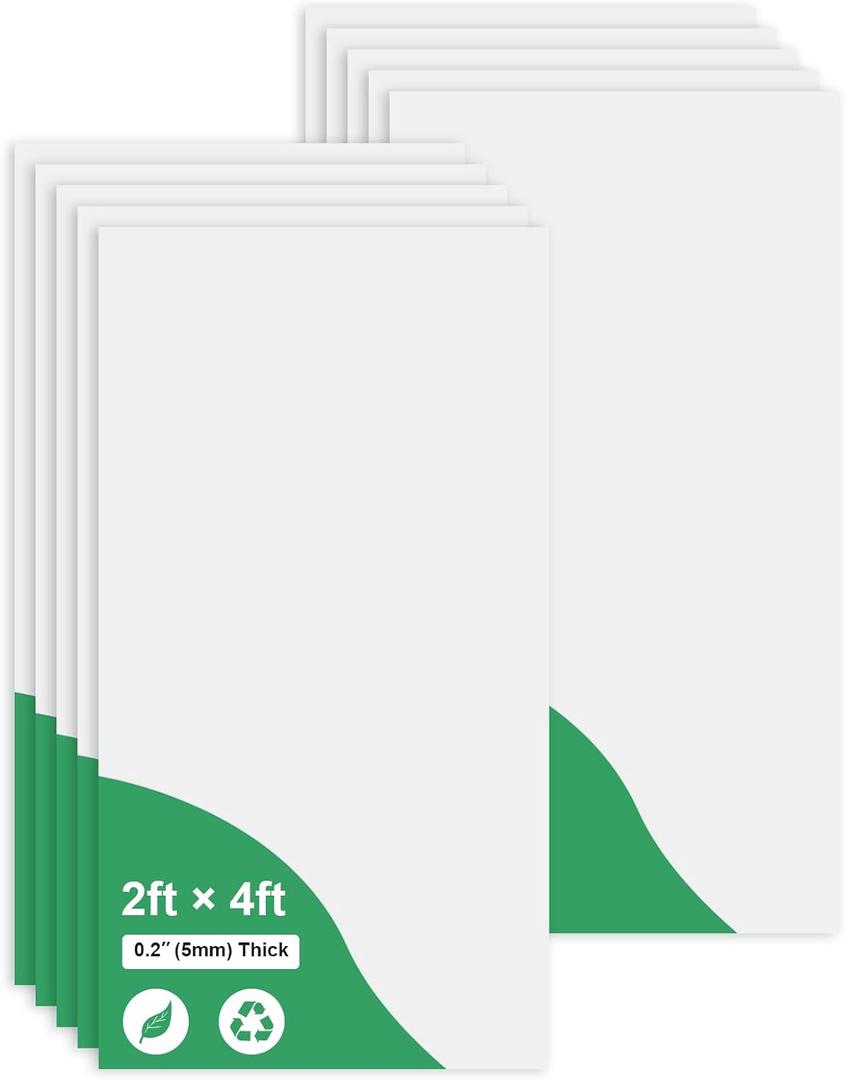 Smooth White Drop Ceiling Tile 2ft x 4ft, Ceiling Panel 24 x 48in Waterproof, Washable and Fire-Rated - to Prevent Breakage-Cover 80 Sq. Ft-Package of 10 Tiles, 2x4