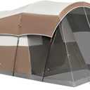 Portal 6 Person Family Camping Tents with Screen Porch, Weater Resistant 7' Tall Tent with Rainfly & Upgrated Poles, Easy Setup Tent for Outdoor Family Camping