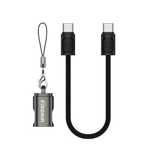 PowerPal USB-C Cable, 60W Fast Charging, 0.65ft Keychain Design, Zinc Alloy Connector, Charging Cables for 1Phone17/16/15 Series, Samsung Galaxy Series, Google Pixel (Dual Black Pack)
