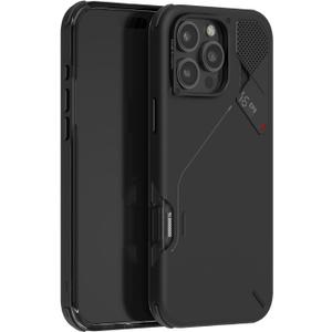 Aulumu A16 Shockproof Case for iPhone 16 Pro Max | Updated Camera Control | Real Cooling | Aluminum Alloy Camera Frame | Multi-Layer Composite Protection - Black