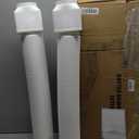 Extendable 2.8 ft to 11.5 ft (34"-138") Flexible Downspout Extensions – 2 Pack White PE Rain Gutter Drain Extenders, Fits Most Residential Downspouts