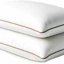 Fabornus Luxury Hypoallergenic Sleeping Bed Pillows - Soft and Supportive - Premium Down Alternative Fill - Ideal for Side, Back, and Stomach Sleepers Standard Size 17 inches x 26 inches Set of 2