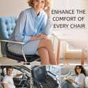 Anzeng Gel Seat Cushion for Long Sitting, Gel Cushion for Pressure Relief, Soft & Breathable, Chair Cushion for Office Chair, Car, Wheelchair, Seat Cushion with Non-Slip Black Cover