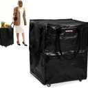 WORKPRO Large Rolling Grocery Bag, 36-Gallon Tote with 5 Wheels, 264 lbs Capacity, Dual Carry, Wide Zipper & Extra Storage for Shopping, Laundry & Moving (Black)