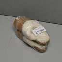 OOW Fuzzy Slippers for Women Cozy Faux Fur House Shoes Winter Warm Memory Foam Slippers for Indoor and Outdoor (Beige) 7