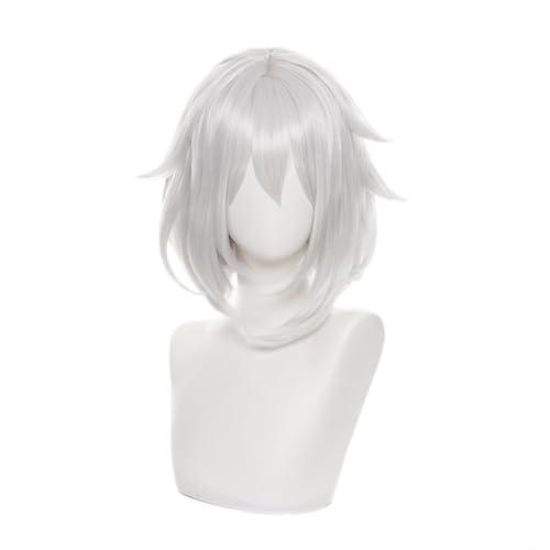 Servelove Character Cosplay Wig For Game Characters White Short Wig Costume Wigs Unisex Anime Play Halloween Christmas Party