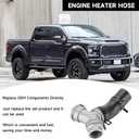 Engine Heater Hose Engine Coolant T-Connector Hose - Compatible for Ford F-150 5.0L V8 - Flex 2011-2025 for Ford Mustang 5.0L V8 - Gas 2011-2014 2021-2023 - Replace Part BR3Z8566A, BR3Z8566B
