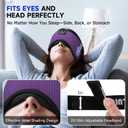 TOPOINT Sleep Mask Headphones Bluetooth Wireless 5.4, Breathable Cotton Eye Mask for Sleeping Side Sleepers Travel Music Headsets with Microphone Handsfree Men Women